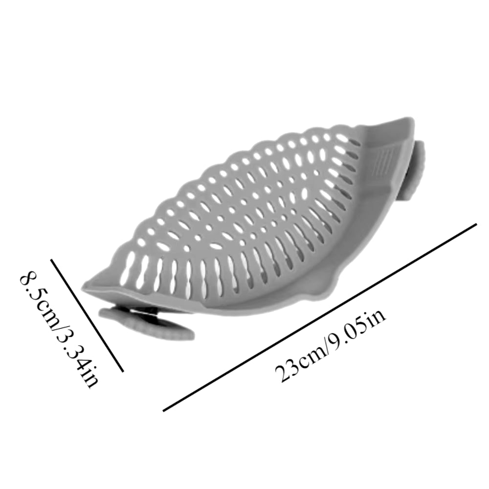 1Pc, Strainer, Silicone Pot Strainer, Adjustable Silicone Clip on Strainer for Pots Pans and Bowls, Kitchen Pot Strainer