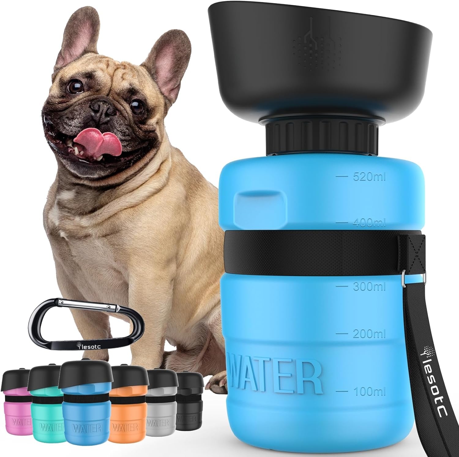 Dog Water Bottle, Portable Dog Water Dispenser, Leak Proof Dog Travel Water Bottle, Squeeze Pet Water Bottle for Walking on the Go, Dog Hiking Accessories for Outdoor Walking, Hiking, Travel