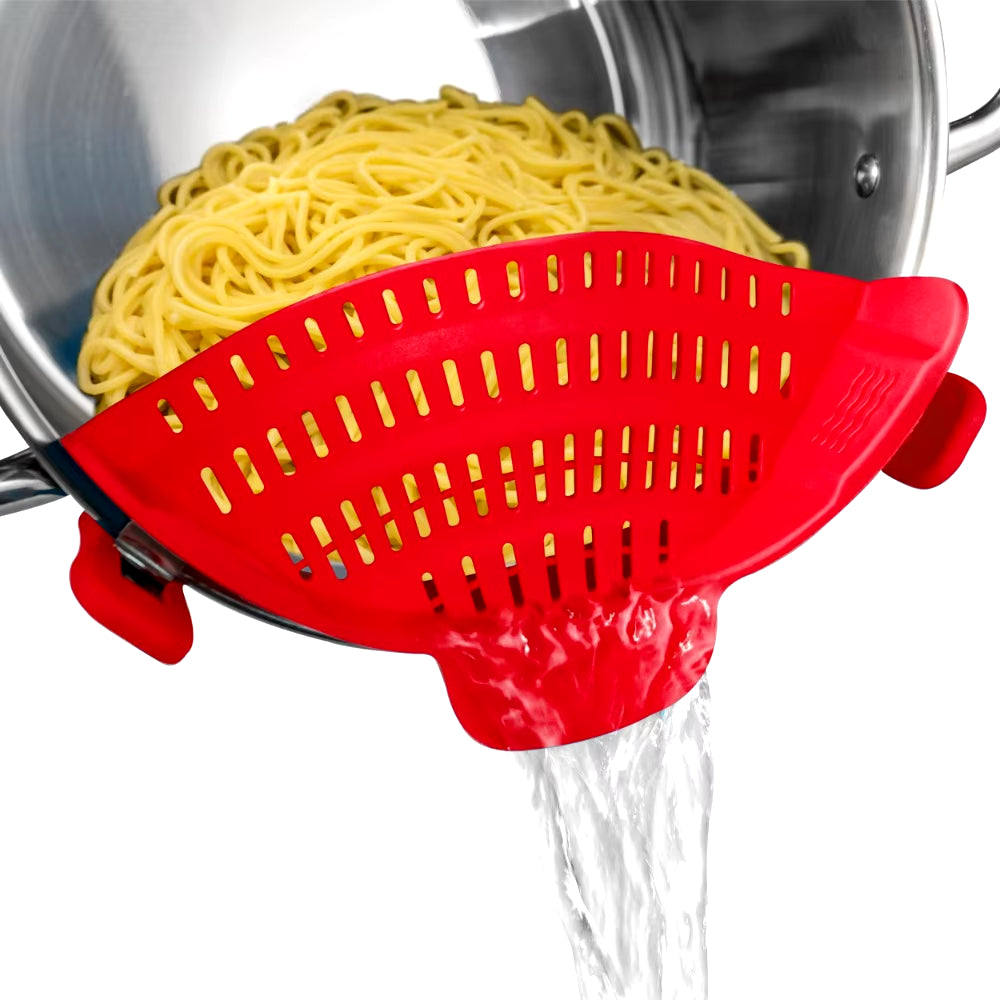 1Pc, Strainer, Silicone Pot Strainer, Adjustable Silicone Clip on Strainer for Pots Pans and Bowls, Kitchen Pot Strainer