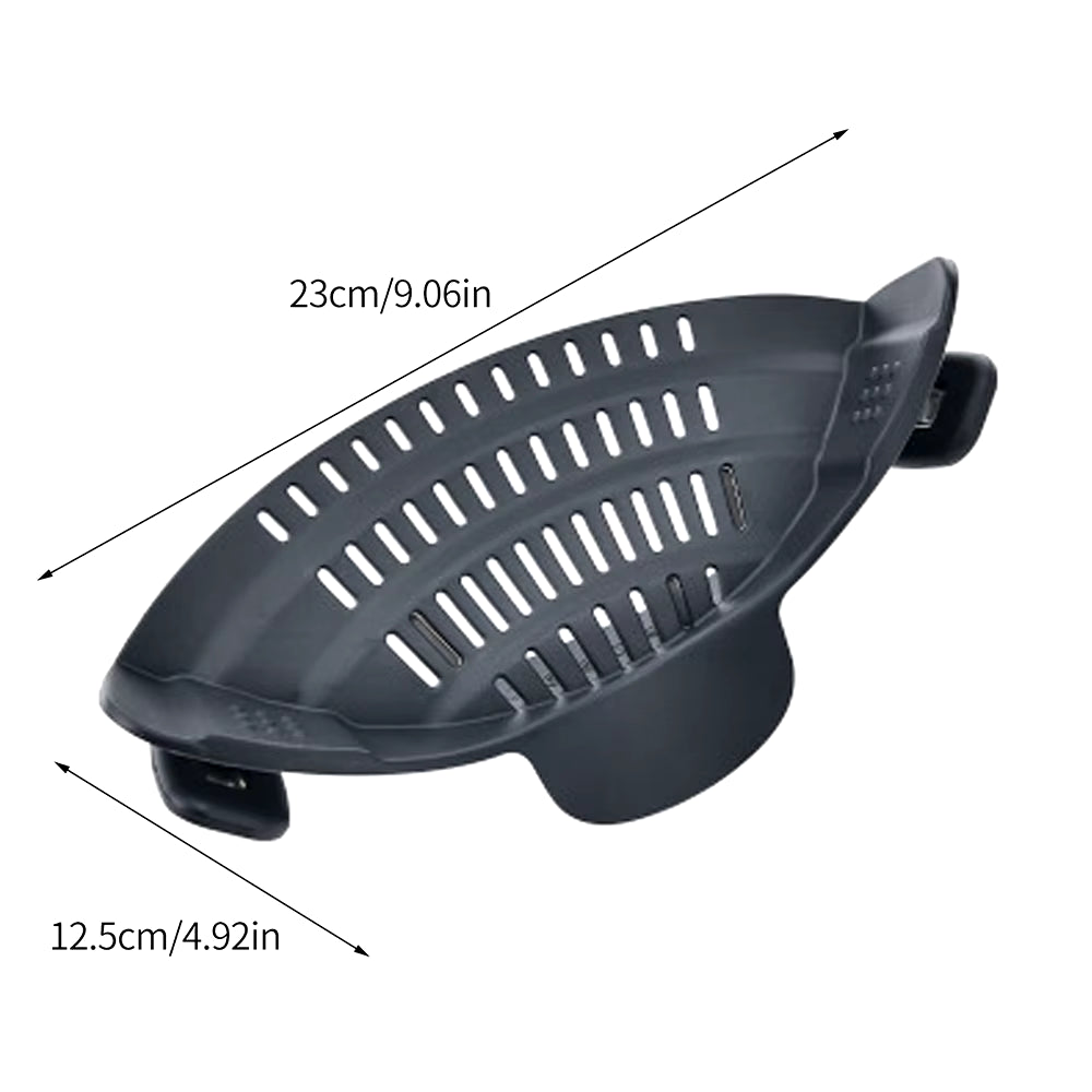 Silicone Kitchen Strainer Clip on Pots and Pans Drain Rack Pasta Noodle Vegetable Fruit Strainer Colander Kitchen Gadgets